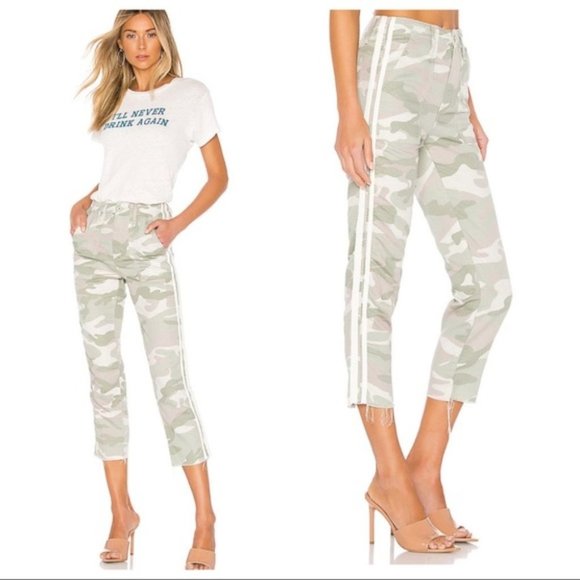 MOTHER Pants - NWT Mother The Shaker Chop Crop Fray Camo Pants